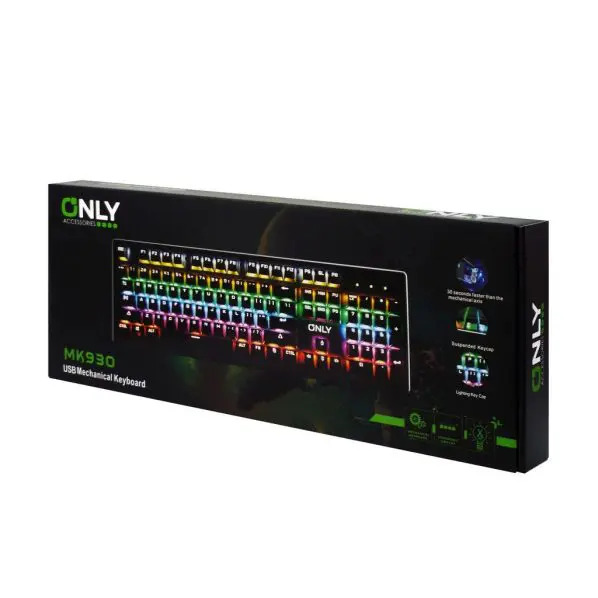 TECLADO MOD MK930 - MECÁNICO CON LUZ