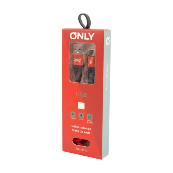 CABLE USB MOD 39 - V8 - ROJO