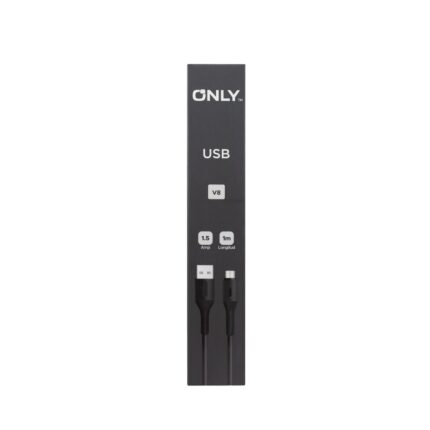 CABLE USB MOD 118 ECO LISO 2 - ONLY - V8 - NEGRO