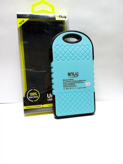 POWER BANK MOD02 - SOLAR 6000 MAH  - NEGRO