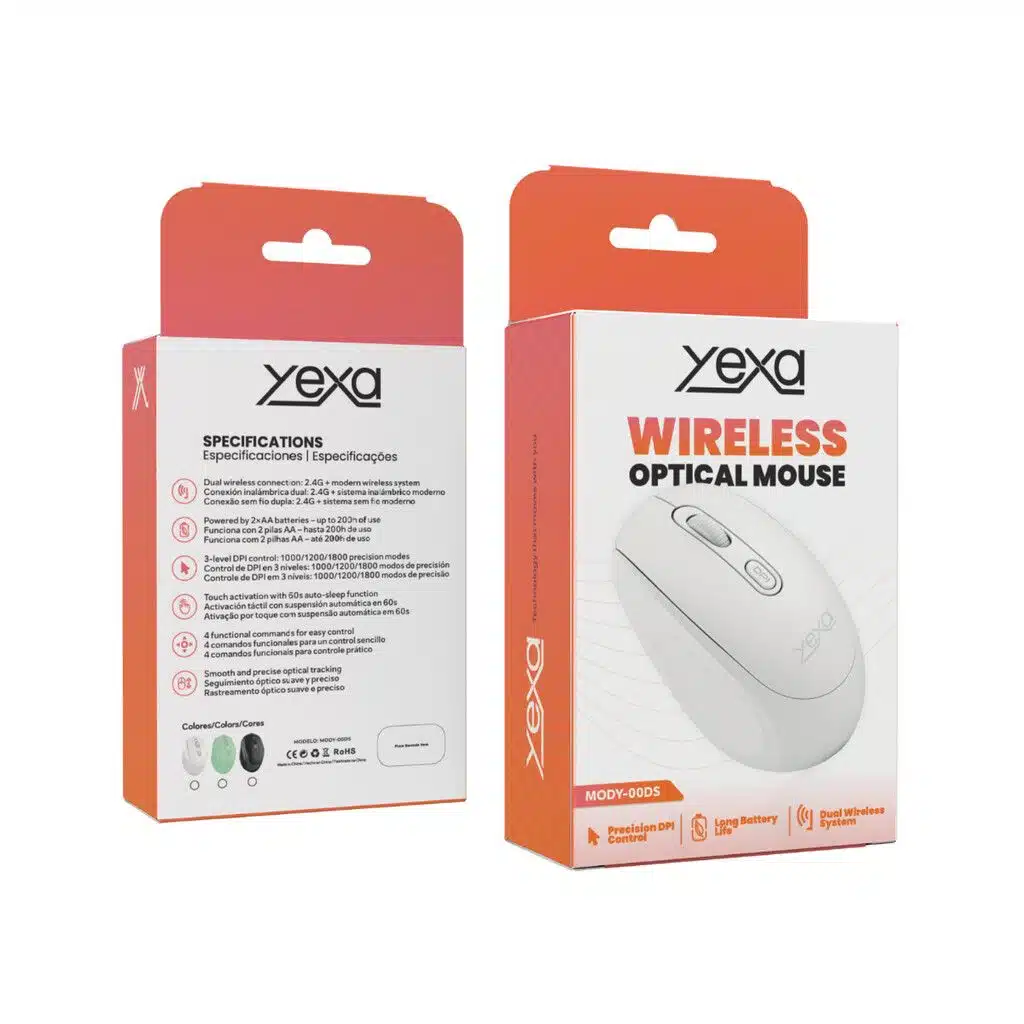 MOUSE INALAMBRICO MODY-00DS - YEXA - BLANCO MOUSE INALAMBRICO MODY-00DS - YEXA - BLANCO - Imagen 1