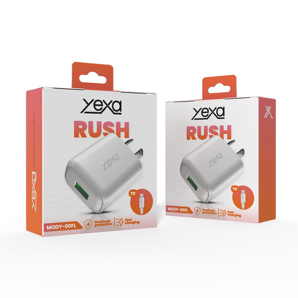 CARGADOR 220V 4.8A RUSH 1USB + CABLE V8 MODY-00FN - YEXA - BLANCO CARGADOR 220V 4.8A RUSH 1USB + CABLE V8 MODY-00FN - YEXA - BLANCO - Imagen 1