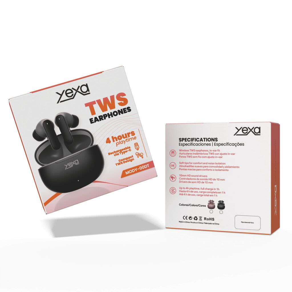 MANOS LIBRES TWS MODY-00DT - YEXA - NEGRO MANOS LIBRES TWS MODY-00DT - YEXA - NEGRO - Imagen 1